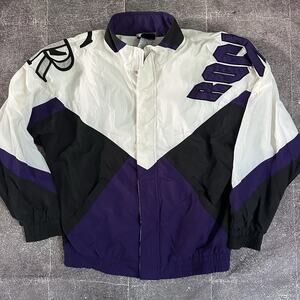 Men's Vintage 90s Apex One Colorado Rockies Purple White Windbreaker Jacket Sz L